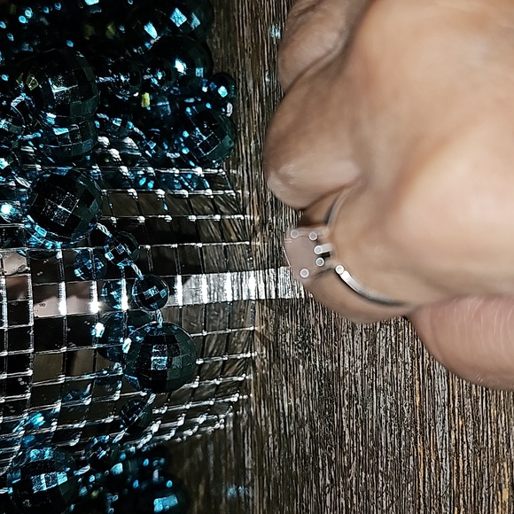 Faceted morganite ring size 8.5  Sterling Silver - Picture 7 of 11